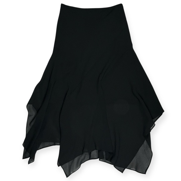 Scarlett Dresses & Skirts - Scarlett Black Asymmetrical Midi Skirt Womens Size‎ 6